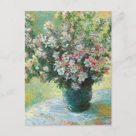 Vase of Blume Fine Art von Claude Monet Postkarte (Vorderseite)