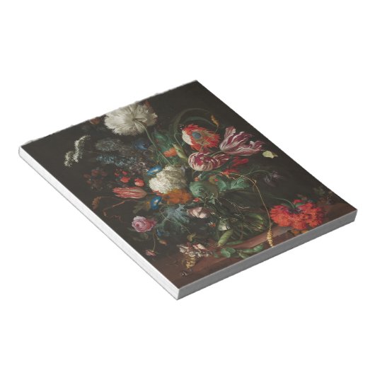 Vase of Blume - Jan Davidsz. de Heem Notizblock (angewinkelt)