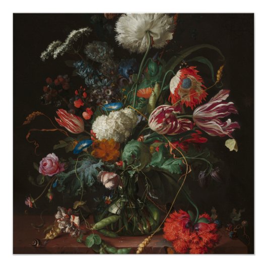 Vase of Blume - Jan Davidsz. de Heem Poster (Vorderseite)