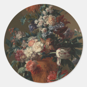 Vase of Blume - Jan van Huysum Runder Aufkleber