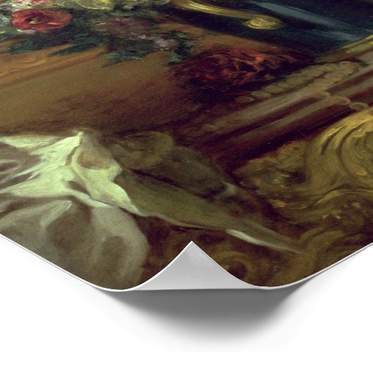 Vase of Blume on a Console, 1848-49 Poster (Ecke)