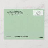 Vase of Chrysanthemas Fine Art von Renoir Postkarte (Rückseite)