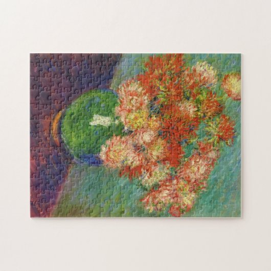 Vase of Chrysanthemums Monet Fine Art Puzzle (Horizontal)