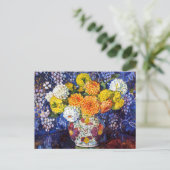 Vase of Dahlias Théo van Rysselberghe Postkarte (Stehend Vorderseite)