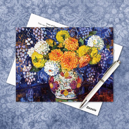 Vase of Dahlias Théo van Rysselberghe Postkarte