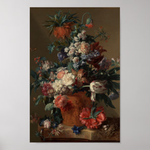 Vase of Flowers Classic Painting Poster