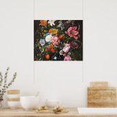 Vase of Flowers. Creator Jan Davidsz aus Heem. Poster (Küche)