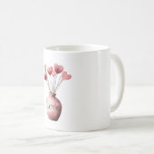 Vase of Hearts Love Kaffeetasse (VorderseiteRechts)