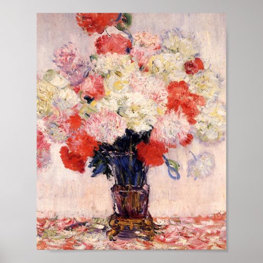 Vase Of Peonies By Claude Monet Poster (Vorne)