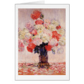 Vase of Peonies Claude Monet Note Card (Vorne)