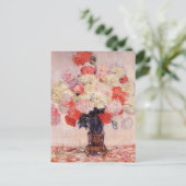Vase of Peonies Claude Monet Postkarte (Stehend Vorderseite)