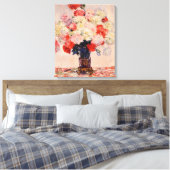 Vase of Peonies Monet Fine Art Leinwanddruck (Insitu (Schlafzimmer))