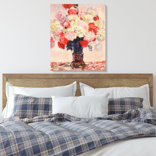 Vase of Peonies Monet Fine Art Leinwanddruck (Insitu (Schlafzimmer))