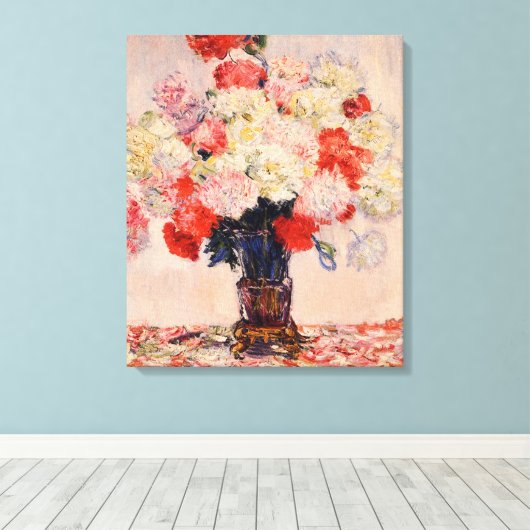 Vase of Peonies Monet Fine Art Leinwanddruck (Insitu (Holzboden))