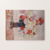 Vase of Peonies Monet Fine Art Puzzle (Horizontal)