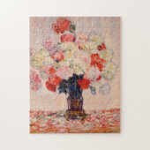 Vase of Peonies Monet Fine Art Puzzle (Vertikal)
