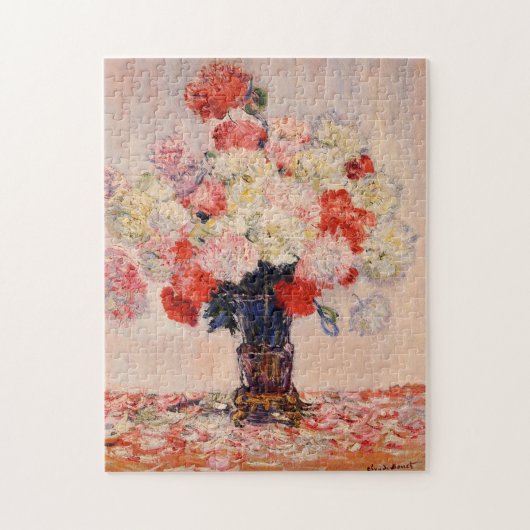 Vase of Peonies Monet Fine Art Puzzle (Vertikal)