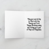 Vase Of Roses Birthday Greeting Card Karte (Innenseite)