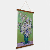 Vase of Roses, Vincent van Gogh Wandteppich Mit Holzrahmen (Gewinkelt)
