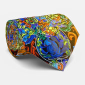 Vase "peter max art style" mit Blume Krawatte (Gerollt)