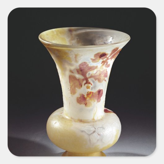Vase Quadratischer Aufkleber (Vorderseite)