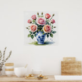Vase Rose Poster | Maximale Wall Art (Küche)