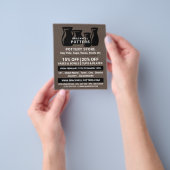 Vase-Silhouetten, Keramik-Store, Potter-Werbung Flyer (Gruppe)