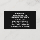 Vase-Silhouetten, Keramik-Store, Töpfe Visitenkarte (Rückseite)