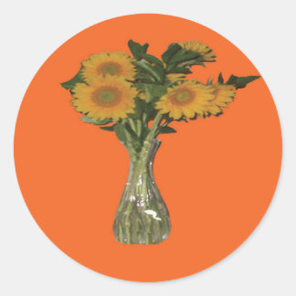 2x Sonnenblumen-Aufkleber Aus Vinyl – Je 10 Cm, Glänzend, Für Auto, Laptop & Bastelprojekte