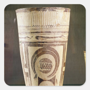 Vase, Style I, aus Susa, Iran, 5000-4000 v. Chr. Quadratischer Aufkleber