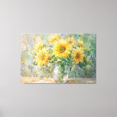 *~* Vase Sun Blume TV2 Stretched Canvas Print Leinwanddruck (Vorderseite)