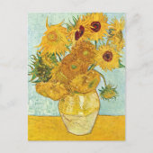 Vase Twelve Sunflowers Vincent van Gogh Postkarte (Vorderseite)