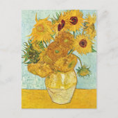 Vase Twelve Sunflowers Vincent van Gogh Postkarte (Vorderseite)