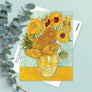 Vase Twelve Sunflowers Vincent van Gogh Postkarte