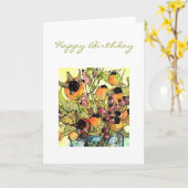 Vase u. Blumen Karte (Gelbe Blume)