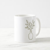 Vase und Blätter Tasse (VorderseiteRechts)