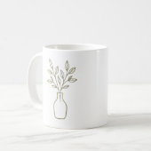 Vase und Blätter Tasse (Vorderseite Links)