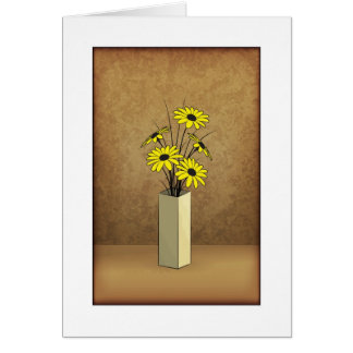 Vase- und Blume-Karte