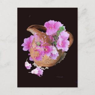 Vase und Blume Postkarte