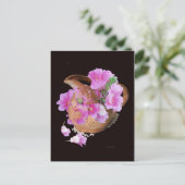 Vase und Blume Postkarte (Stehend Vorderseite)