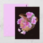 Vase und Blume Postkarte (Vorne/Hinten)