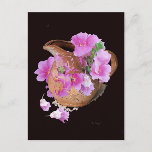 Vase und Blume Postkarte (Vorderseite)