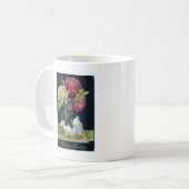 Vase und Tauben Kaffeetasse (Vorderseite Links)