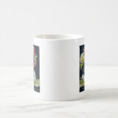 Vase und Tauben Kaffeetasse (Mittel)