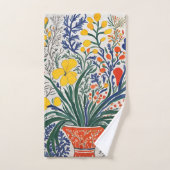 Vase und wild lebende Blume Badhandtuch Set (Handtuch)