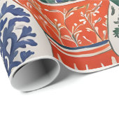 Vase und wilde Blumen Geschenkpapier (Rolleneckpunkt)