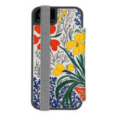 Vase und wilde Blumen Incipio iPhone Geldbeutel-Hülle (Folio Rückseite)