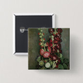 Vase Vincent van Goghs | Hollyhocks, 1886 Button (Vorne & Hinten)