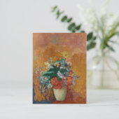 Vase von Blume - Odilon Redon Öl Malerei Postkarte (Stehend Vorderseite)