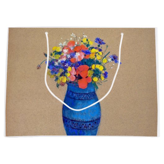 Vase von Blume, Redon große Geschenktasche Geschenktüte (Vorderseite)